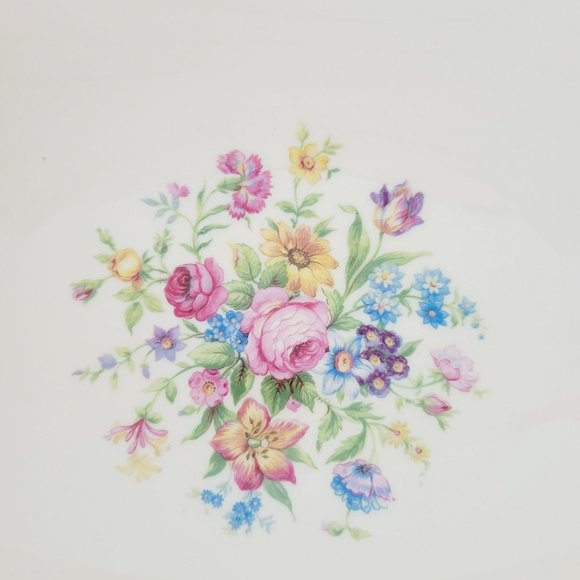 Krautheim Large Oval Platter La Marquise Selb Bavaria Gold Trim Floral Center - Picture 4 of 10